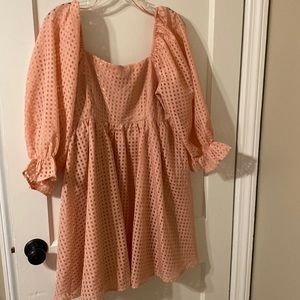 Entro Smocked Baby Pink Dress